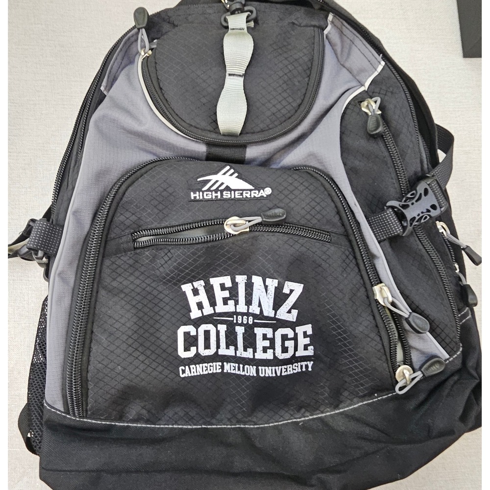 High Sierra Backpack Heinz College Carnegie Mellon University Black 8051-68BK